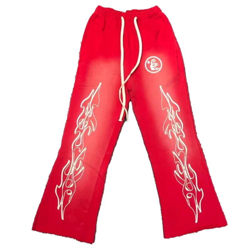 Red Flare Sweatpants