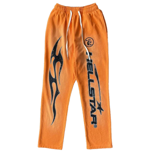 Fire Orange Flare Bottom Sweatpants