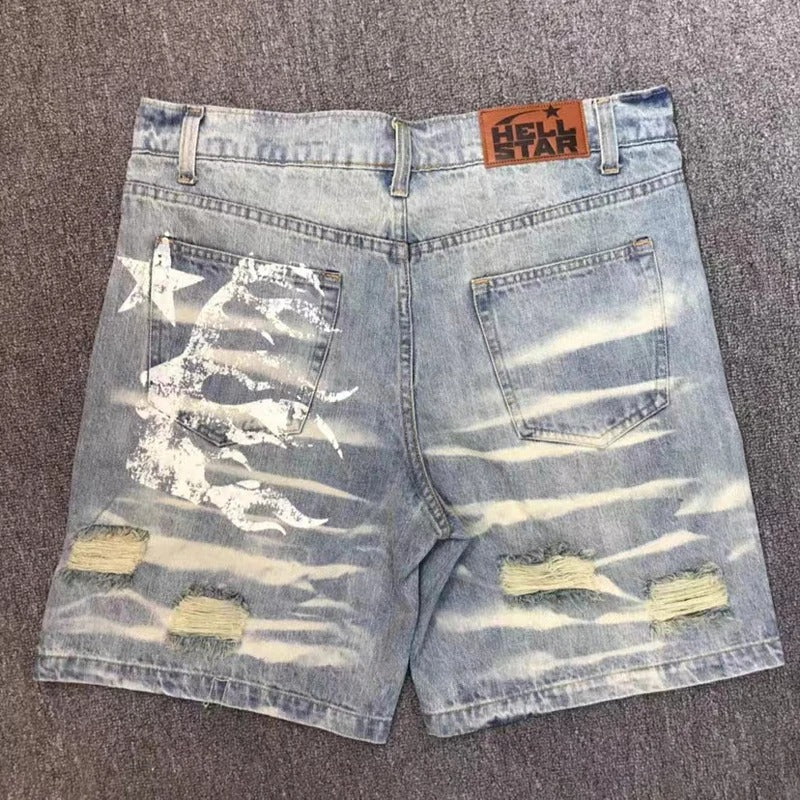 Ripped Demin Short