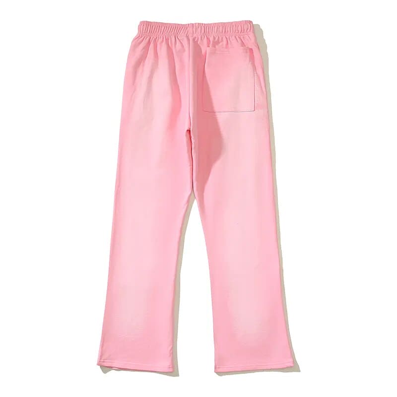Comic Cream-pink flamers full zip flared sweatpants set